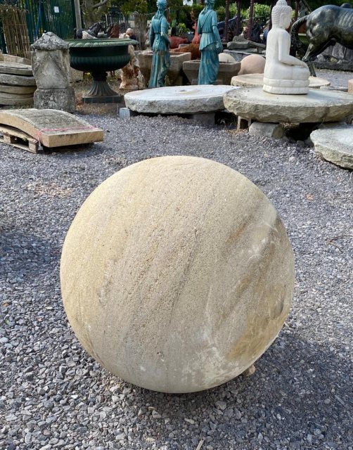 Wells Reclamation Very Large Hand Carved Stone Balls