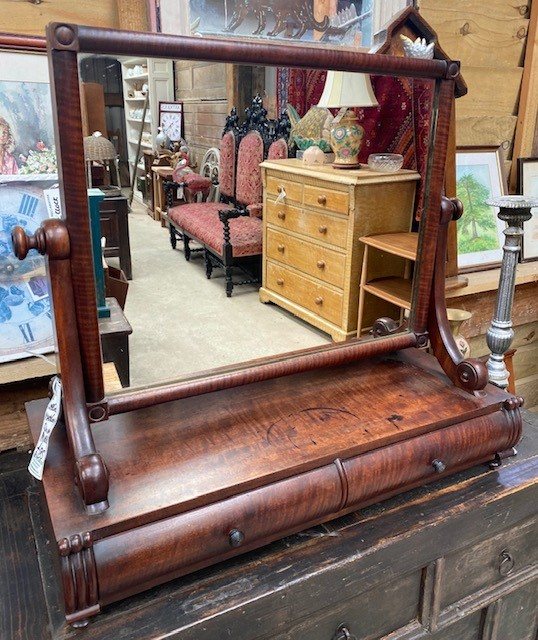 Wells Reclamation Large Victorian Mahogany swing mirror