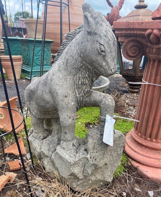 Hand carved stone unicorn