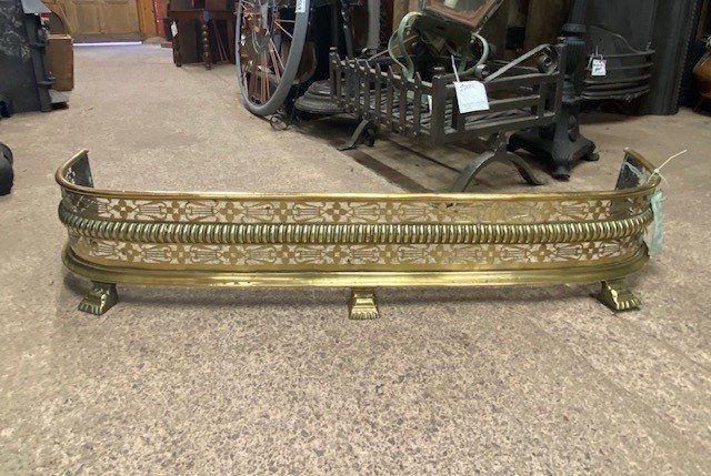 Vintage Victorian decorative Brass Fender
