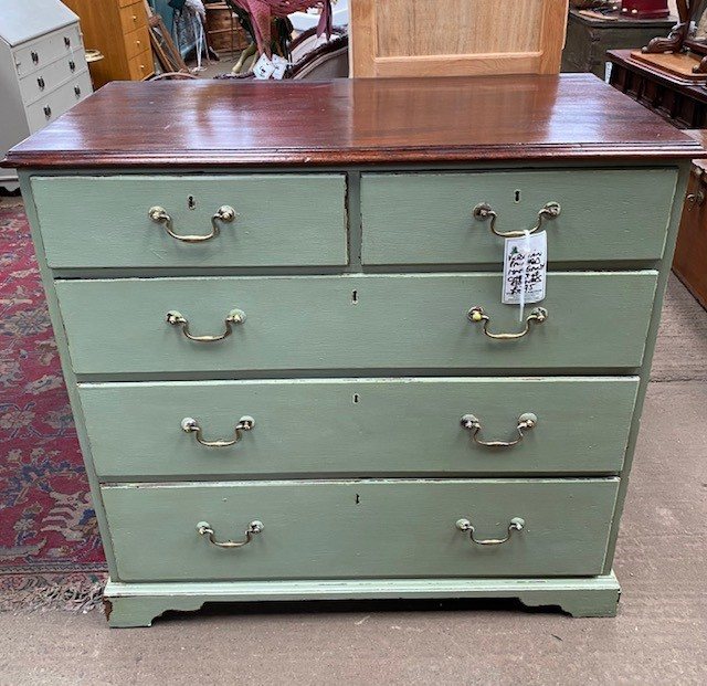 Wells Reclamation Victorian painted Mahogany chest of drawers