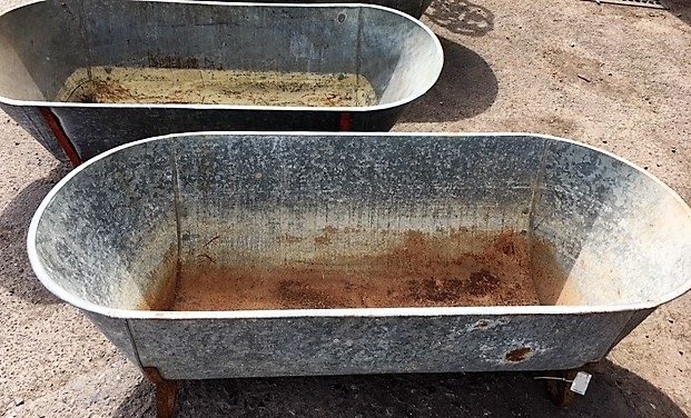 Wells Reclamation Vintage Galvanised Baths