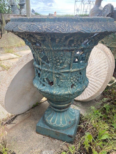 Wells Reclamation Cast Iron Decorative Urn