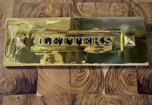 Wells Reclamation Brass Letter Plate (Letters)