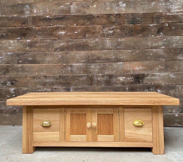 Wells Reclamation Solid Oak Coffee Table