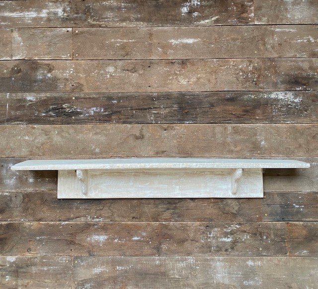 Wells Reclamation Large rustic painted wall shelves