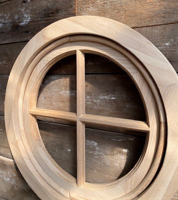 Round Wooden Opening Window (Oak) Wells Reclamation