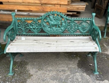 Wells Reclamation Cast Iron 'Dog' Garden Bench