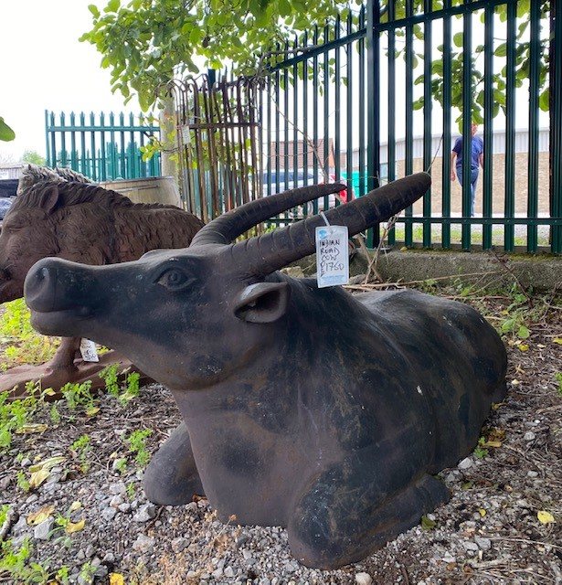 Wells Reclamation Cast Iron Indian Cow Statue