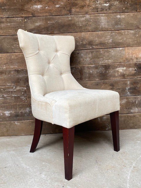 Wells Reclamation Contemporary Cream Upholstered Chair