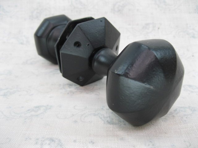 Wells Reclamation Cast Iron Octagonal Door Knobs