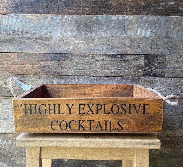 Wells Reclamation Rustic Wooden Crate (Explosive Cocktails)
