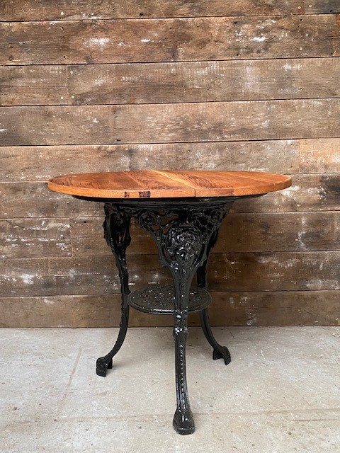 Wells Reclamation Vintage Cast Iron Pub Table