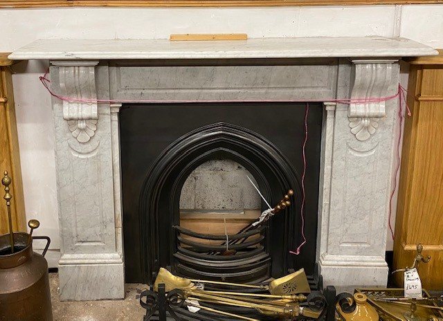 Wells Reclamation Reclaimed Victorian Grey Marble Surround