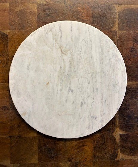 Wells Reclamation Round White Marble Chopping Board