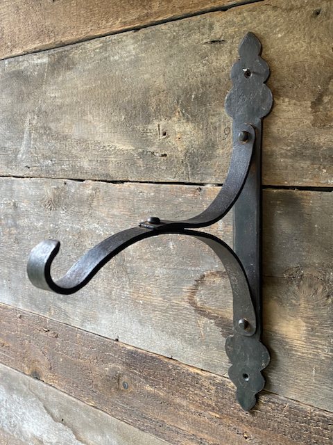 Wells Reclamation Wrought Iron Hanging Basket Bracket