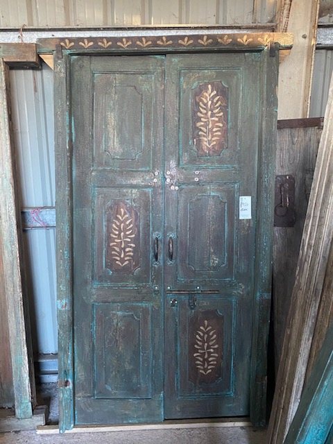 Wells Reclamation Reclaimed Rustic Inlaid Teak Door