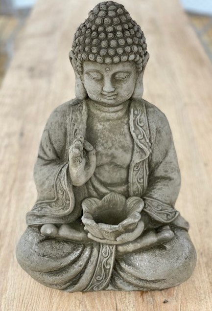 Wells Reclamation Large Lotus Tealight Buddha