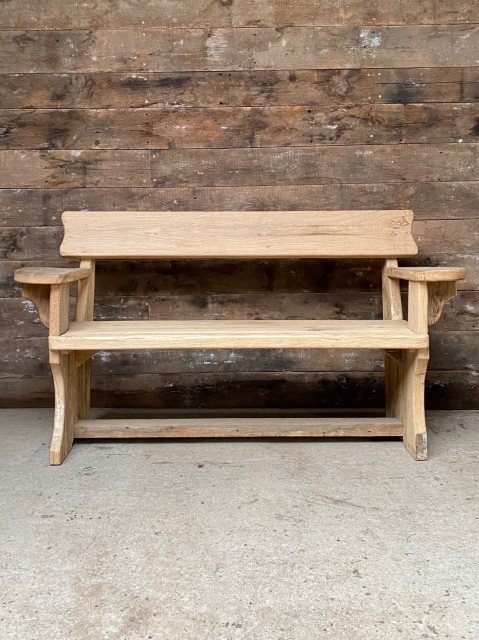 Wells Reclamation Rustic Solid Reclaimed Oak Bench