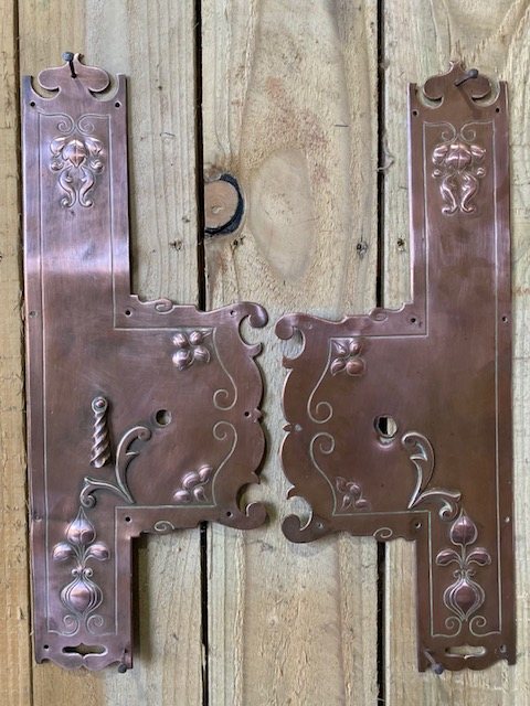 Wells Reclamation Victorian Decorative Copper Back Plates