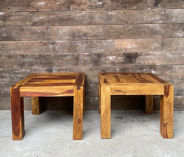 Wells Reclamation Contemporary Chunky Mango Wood Coffee Tables