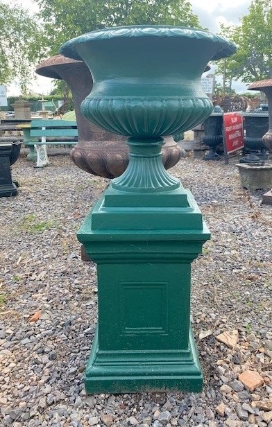 Wells Reclamation Classic Cast Iron Urn on Plinth