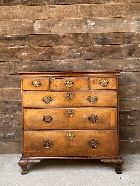 Wells Reclamation 18th Century Walnut Chest Of Drawers