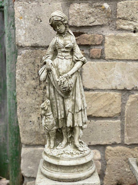 Wells Reclamation Stone Statue (Bo Peep)