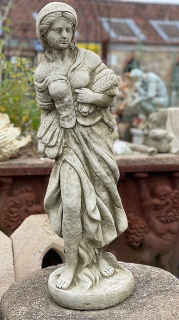 Wells Reclamation Stone Statue (Harvest Maiden)
