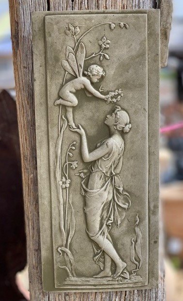 Wells Reclamation Nymph & Cherub Wall Plaque