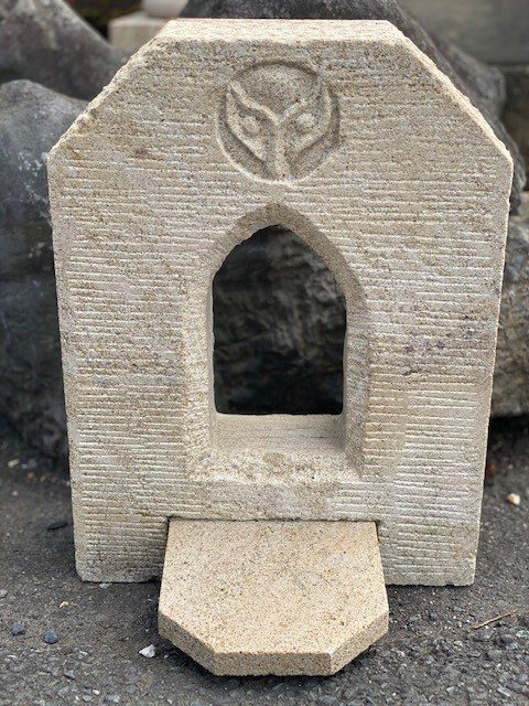 Wells Reclamation Natural Stone Owl Window