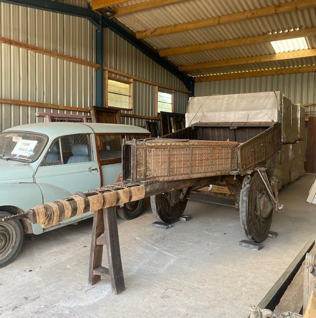 Wells Reclamation Antique Ancient Indian Bullock Cart