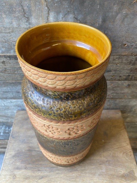 工芸品 Vintage Bay Keramik West German Vase Retro West German Bay Keramik Vase - Fat Lava Decor 71 17