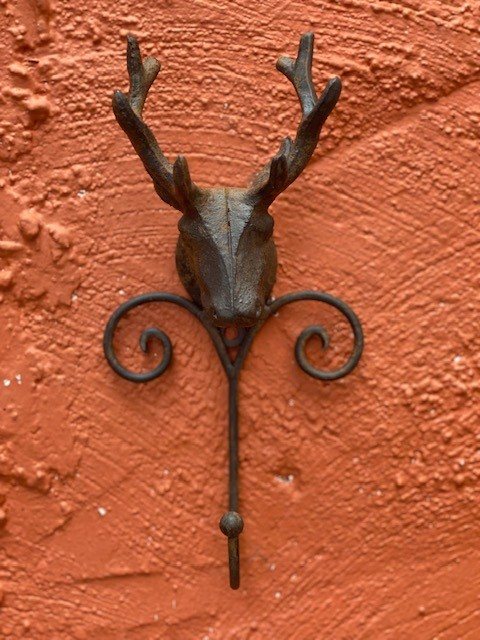 Wells Reclamation Metal Stag & Scroll Hook