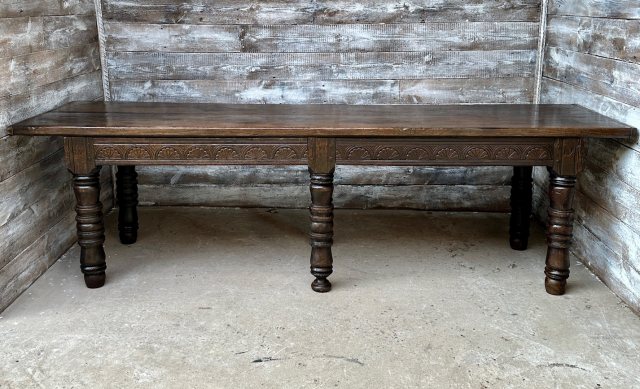 Wells Reclamation Antique Charles I Oak Refectory Dining Table C1630