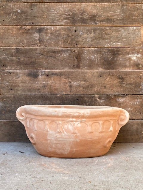 Wells Reclamation Fine Italian Decorative Terracotta Planter (Oval)