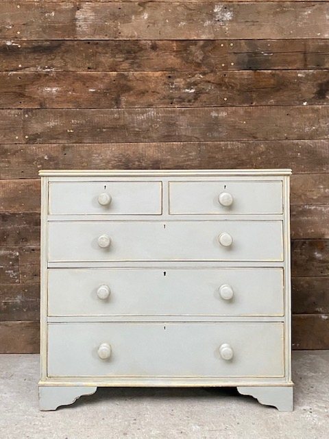 Wells Reclamation Vintage 20th Century Painted Chest Of Drawers
