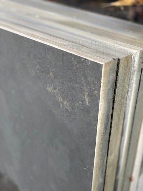 Wells Reclamation Slate Hearths (Polished with Sawn Edge)