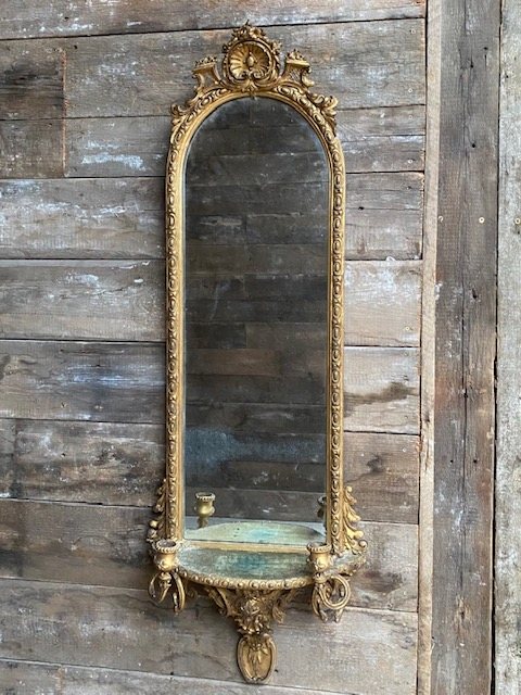 Wells Reclamation Antique 19th Century Decorative Gilt Mirror