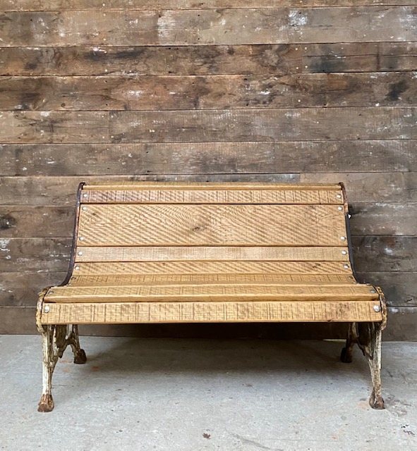 Wells Reclamation Reclaimed Decorative Oak & Cast Iron Garden Bench