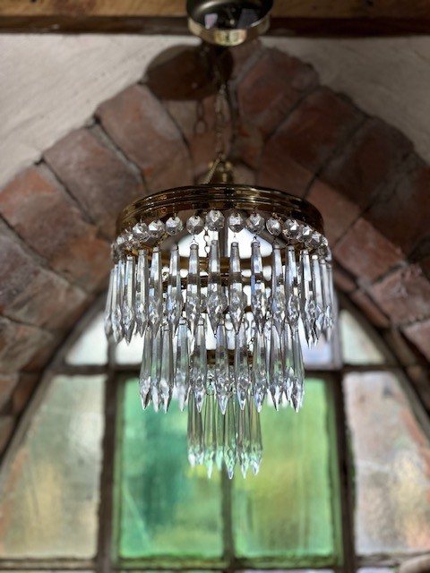 Wells Reclamation Vintage Glass Chandelier