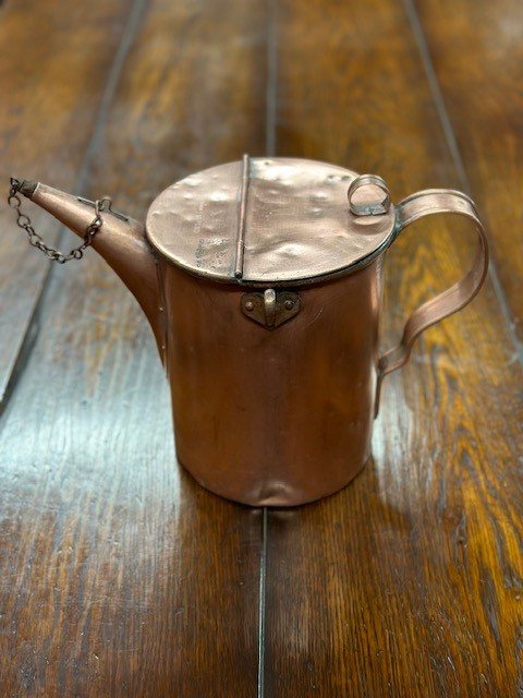 Wells Reclamation Large Vintage Copper Coffee Pot