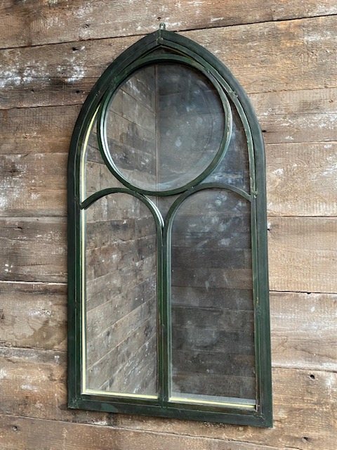 Wells Reclamation Rustic Decorative Outdoor Mirror (Arched)