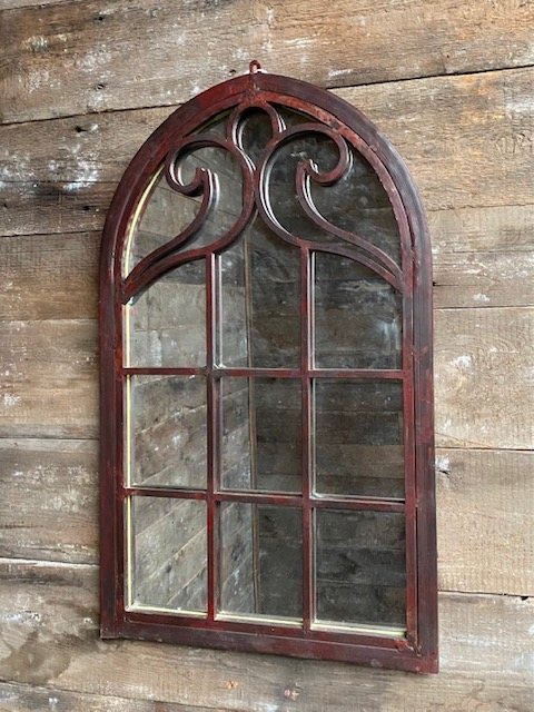 Wells Reclamation Rustic Decorative Outdoor Mirror (Feathers)