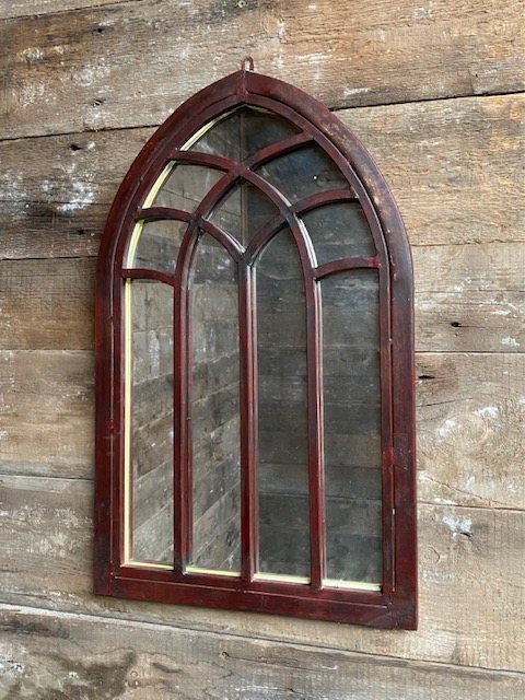 Wells Reclamation Rustic Decorative Outdoor Mirror (Church Window)