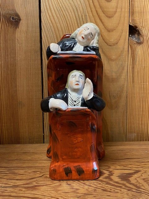 Wells Reclamation Antique 19th Century Staffordshire 'Vicar & Moses' Figure