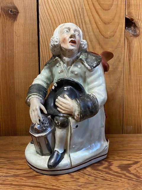 Wells Reclamation Antique 19th Century Staffordshire 'Night Watchman' Figure