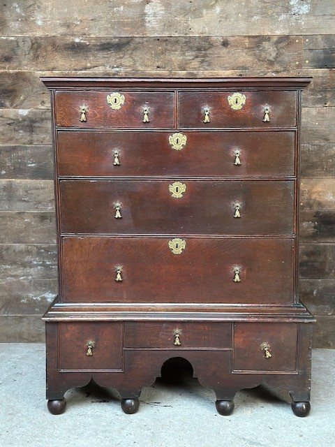 Early 19th Century Oak Chest on Stand