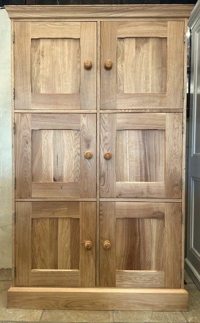 Wells Reclamation Solid Oak 6 Door School Cupboard