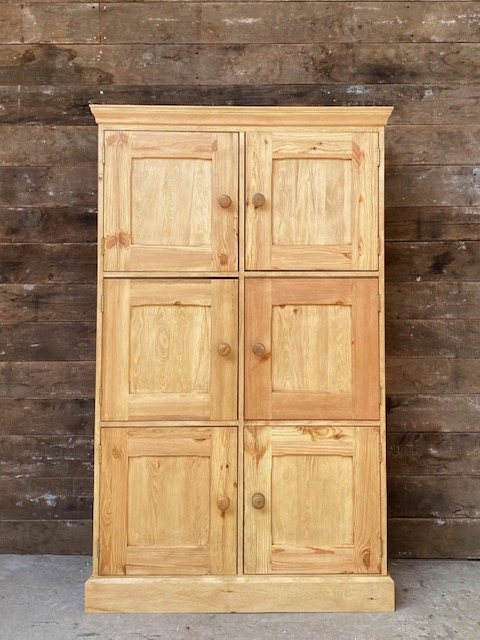 Pine 6 Door School Cupboard